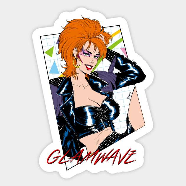 Glamwave Sticker by Pablo Romero Art